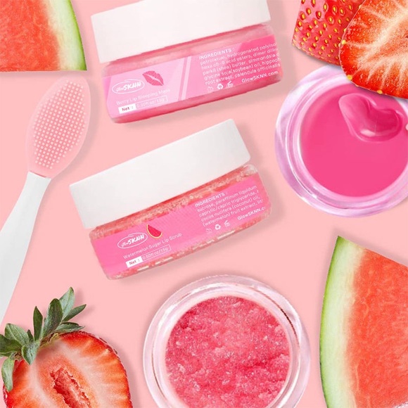 Natural Sugar Scrub Watermelon Hydrating Lip Sleeping Mask 4 in 1 Lip Care Set - Picture 6 of 9